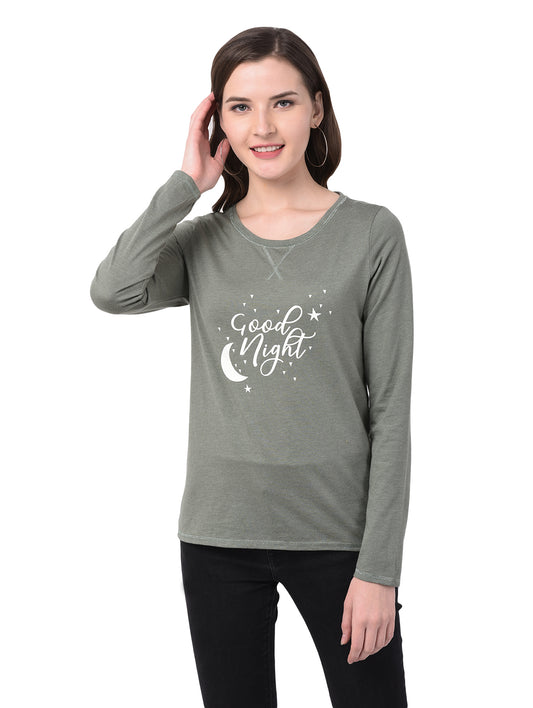 Printed Women Green T-Shirt – 92elmnts