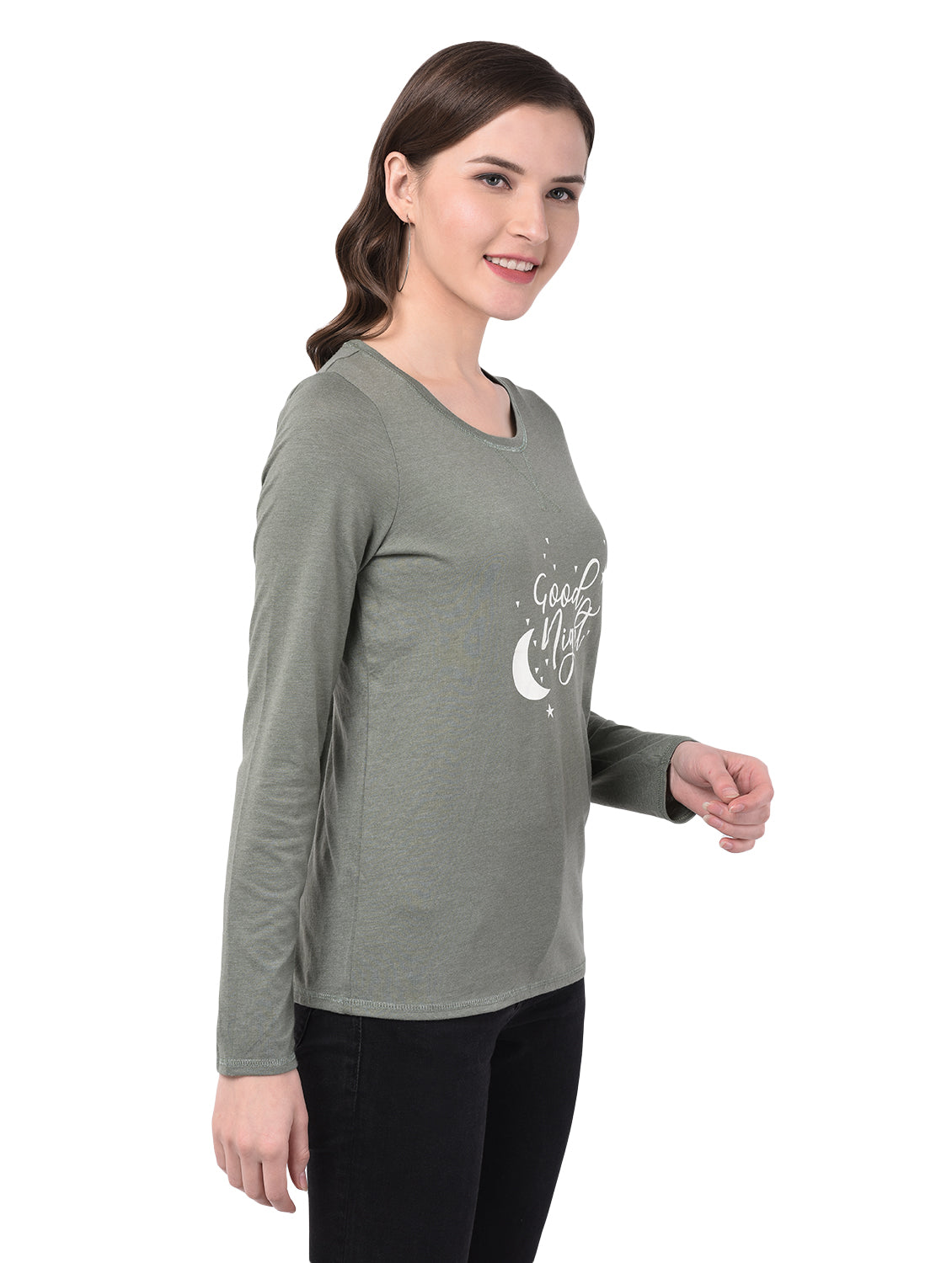Printed Women Green T-Shirt – 92elmnts