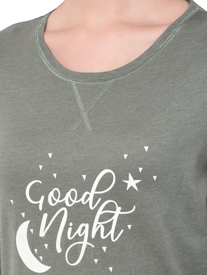 Printed Women Green T-Shirt – 92elmnts