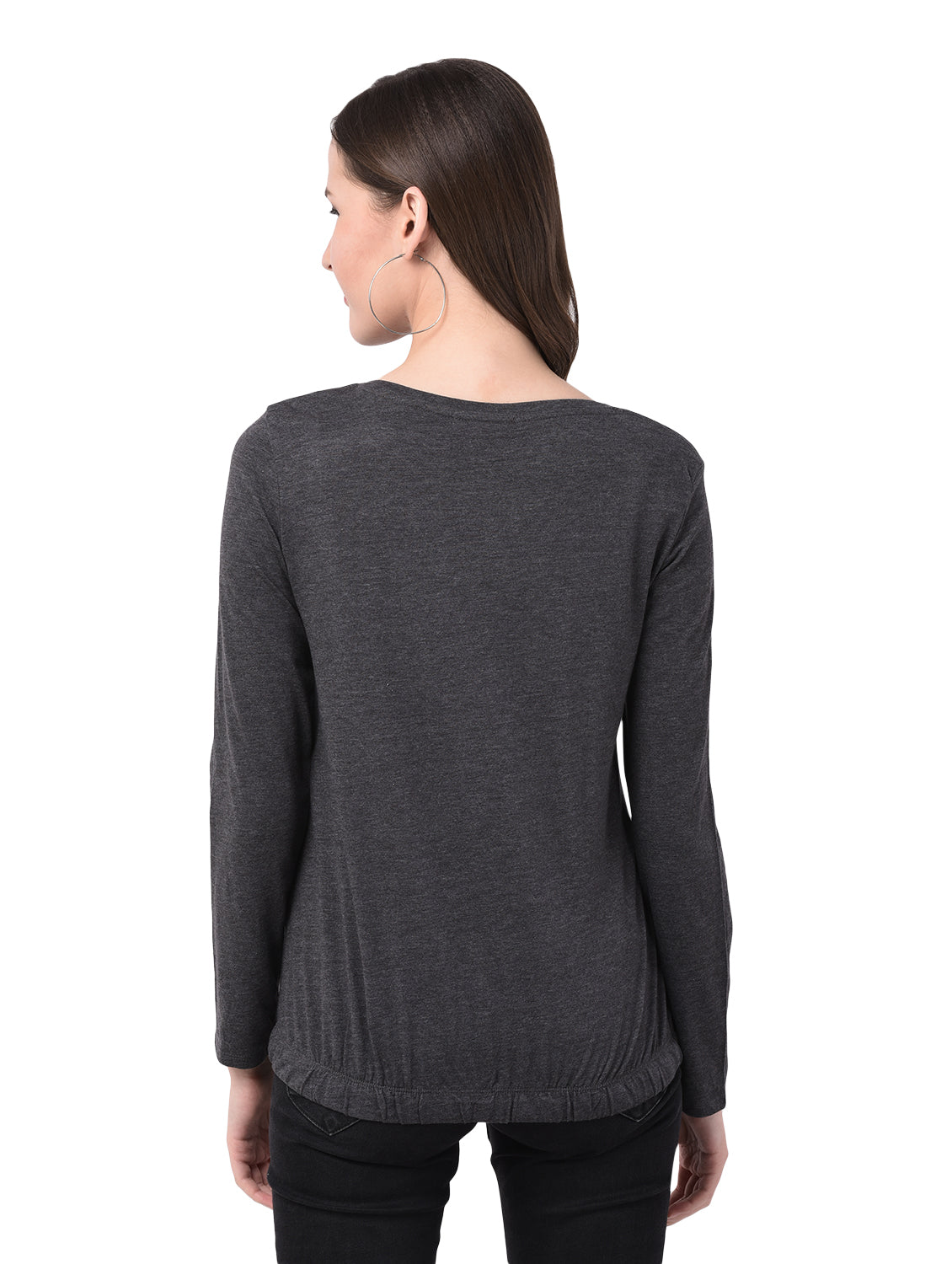 Graphic Print Women White, Grey T-Shirt